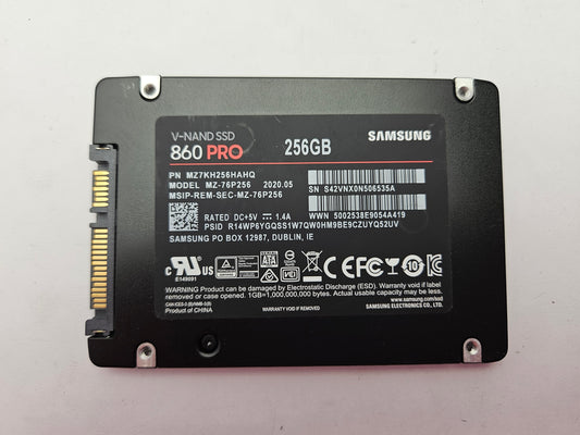 Samsung 860 Pro 2-bit MLC V-NAND MZ-76P256 256GB 2.5" Solid State Drive SATA