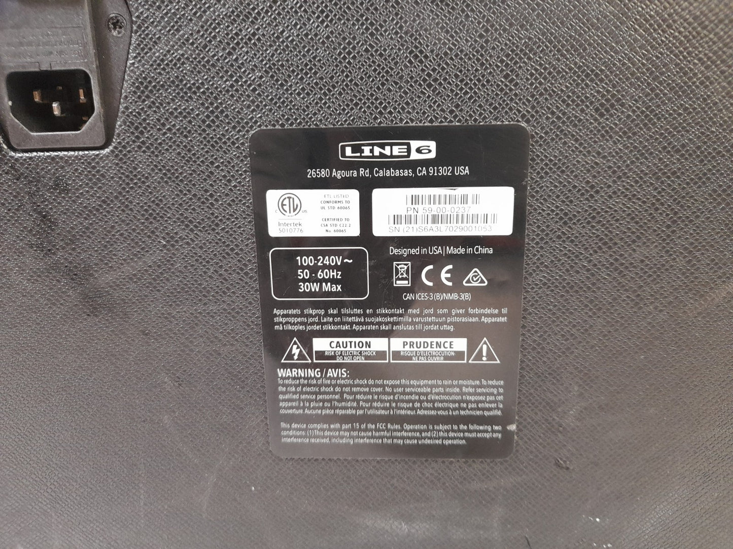 LINE 6 Spider V20 MkII Combo Guitar Amplifier - Missing Preset Dial