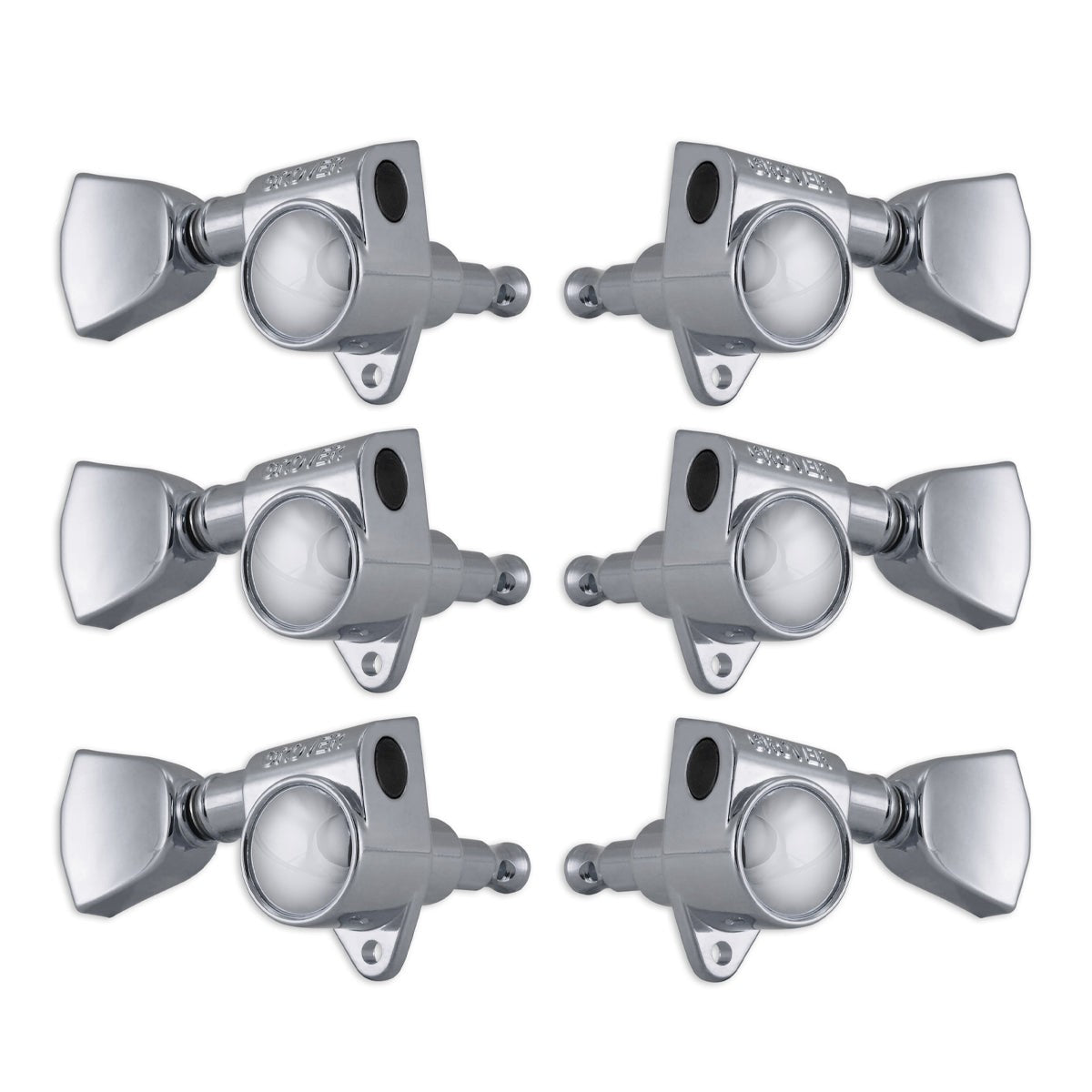 Grover Original Rotomatics Machineheads ~ 3+3 Keystone Button ~ Chrome