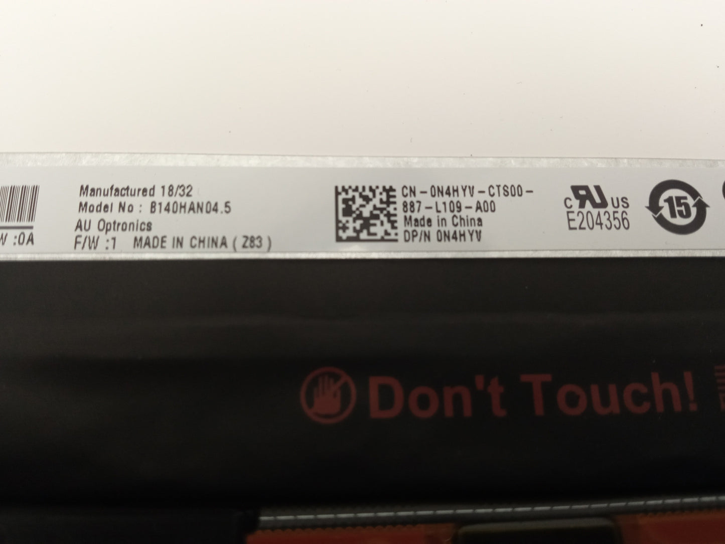 Dell Inspiron 5482 14" LCD Laptop Display Screen B140HAN04.1 0N4HYV