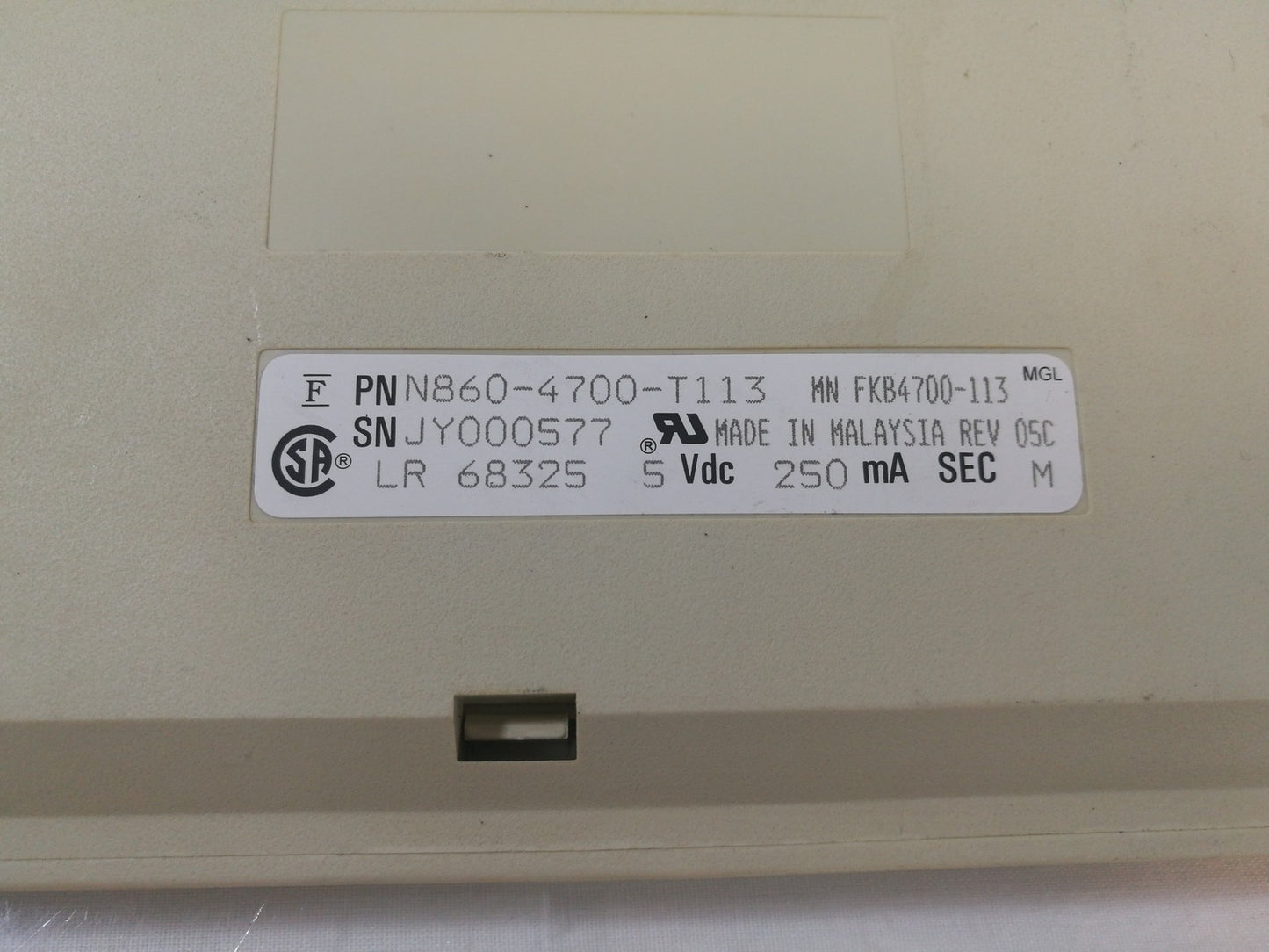 Vintage Fujitsu FKB4700 Mechanical Computer Keyboard 5 Pin ENG & RUS Typography