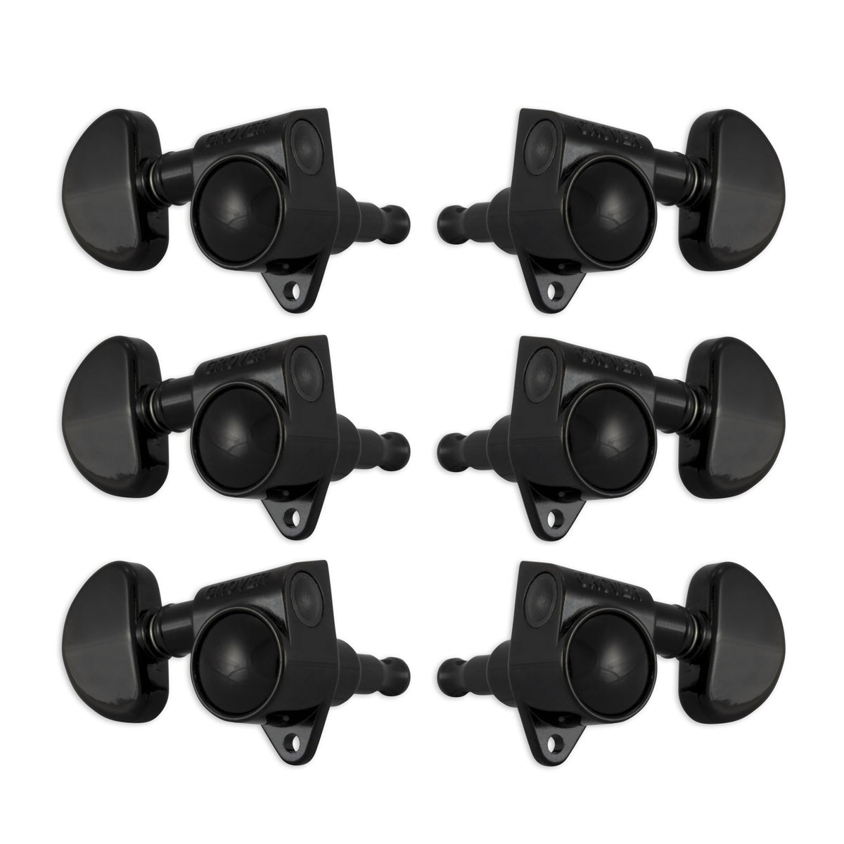 Grover Original Rotomatics Machineheads ~ 3+3 ~ Black Chrome