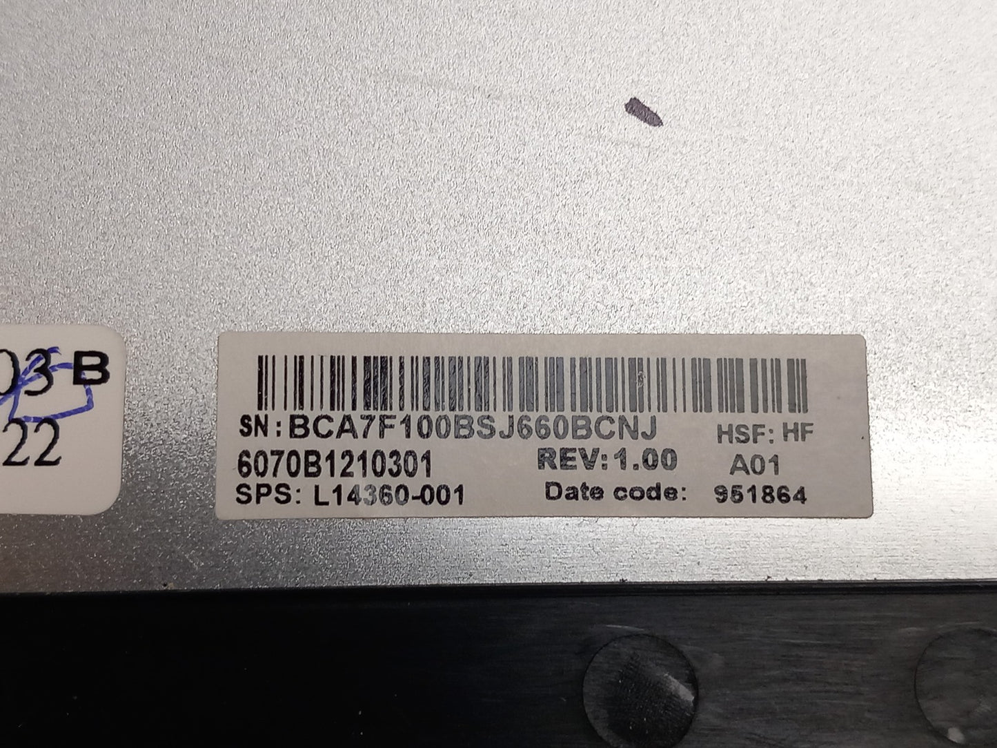 HP EliteBook 850 G5 Laptop Bottom Chassis Case Assembly L14360-001