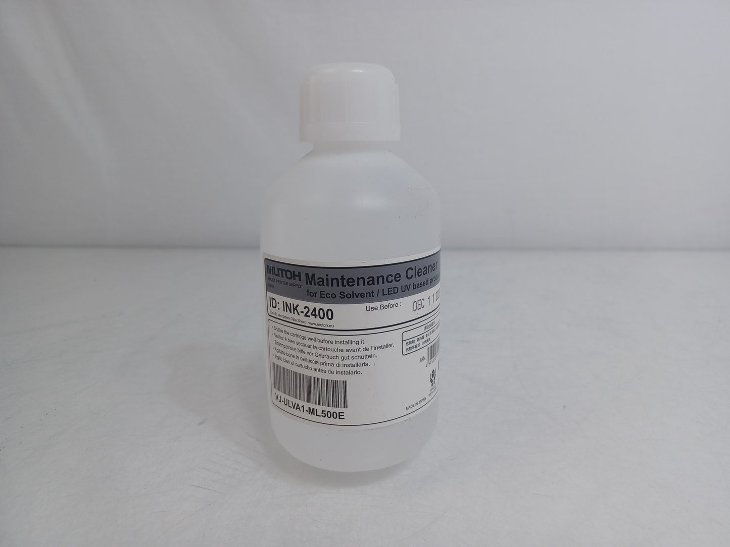 Mutoh VJ-ULVA1-ML500E LED-UV Maintenance Cleaner 500ml Unopened Expiry 11/12/25