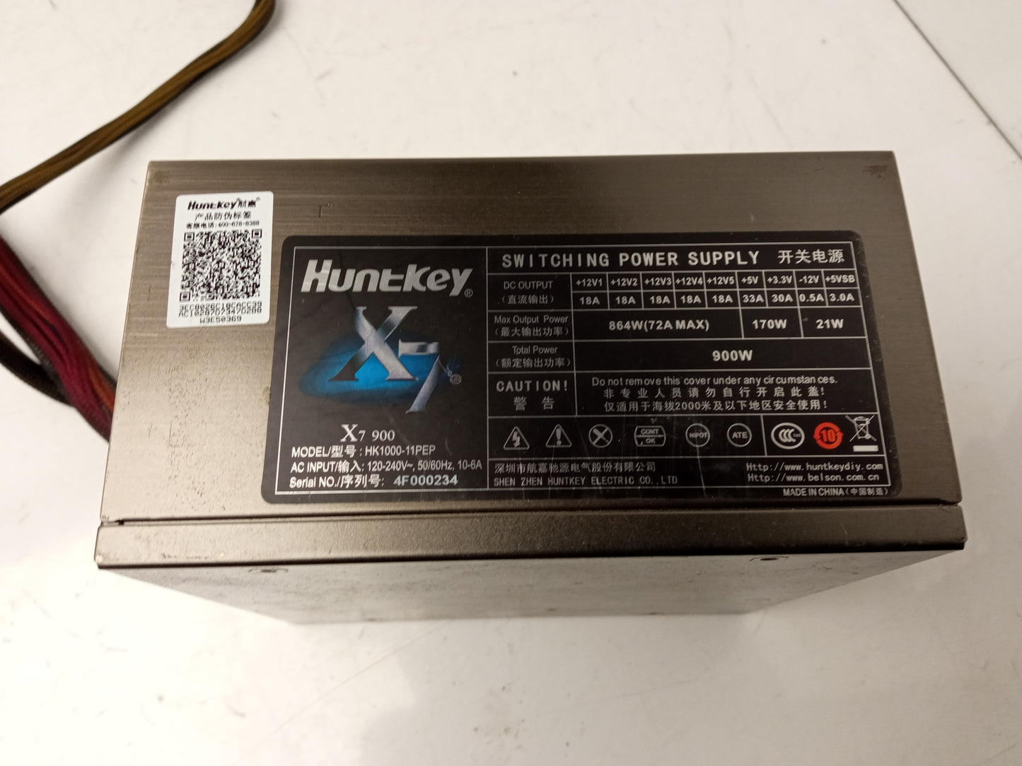 Huntkey HK1000-11PEP 900W Semi Modular Power Supply Unit
