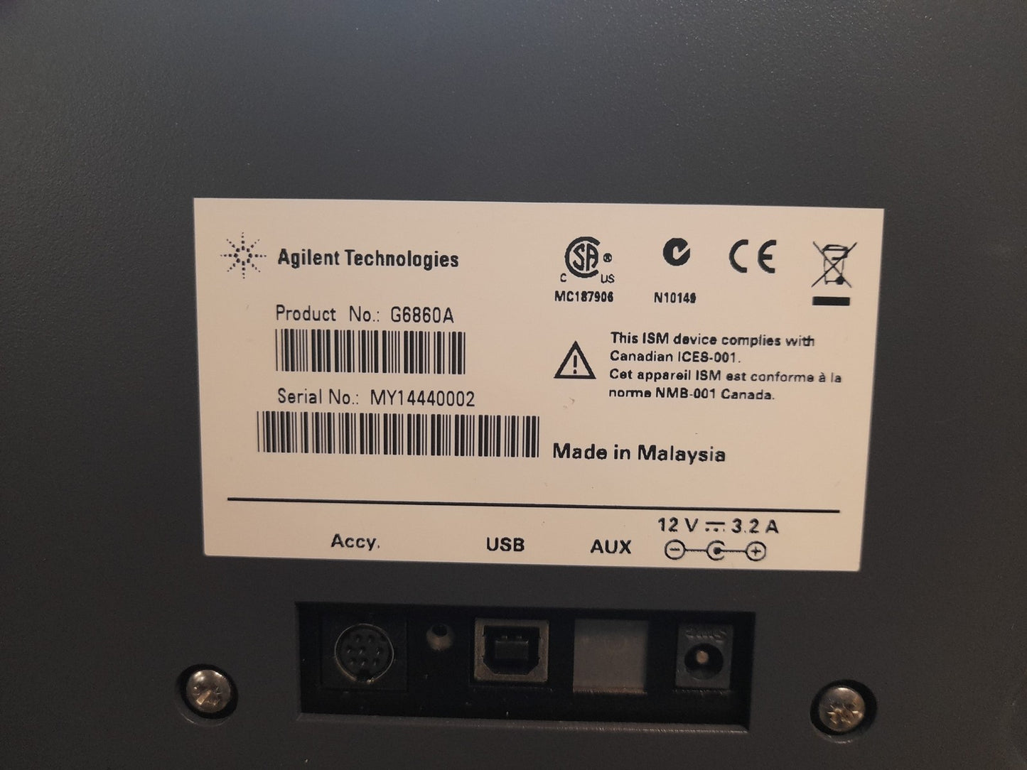 Agilent Technologies G6860A Cary 60 UV-Vis Spectrophotometer - With Power Supply