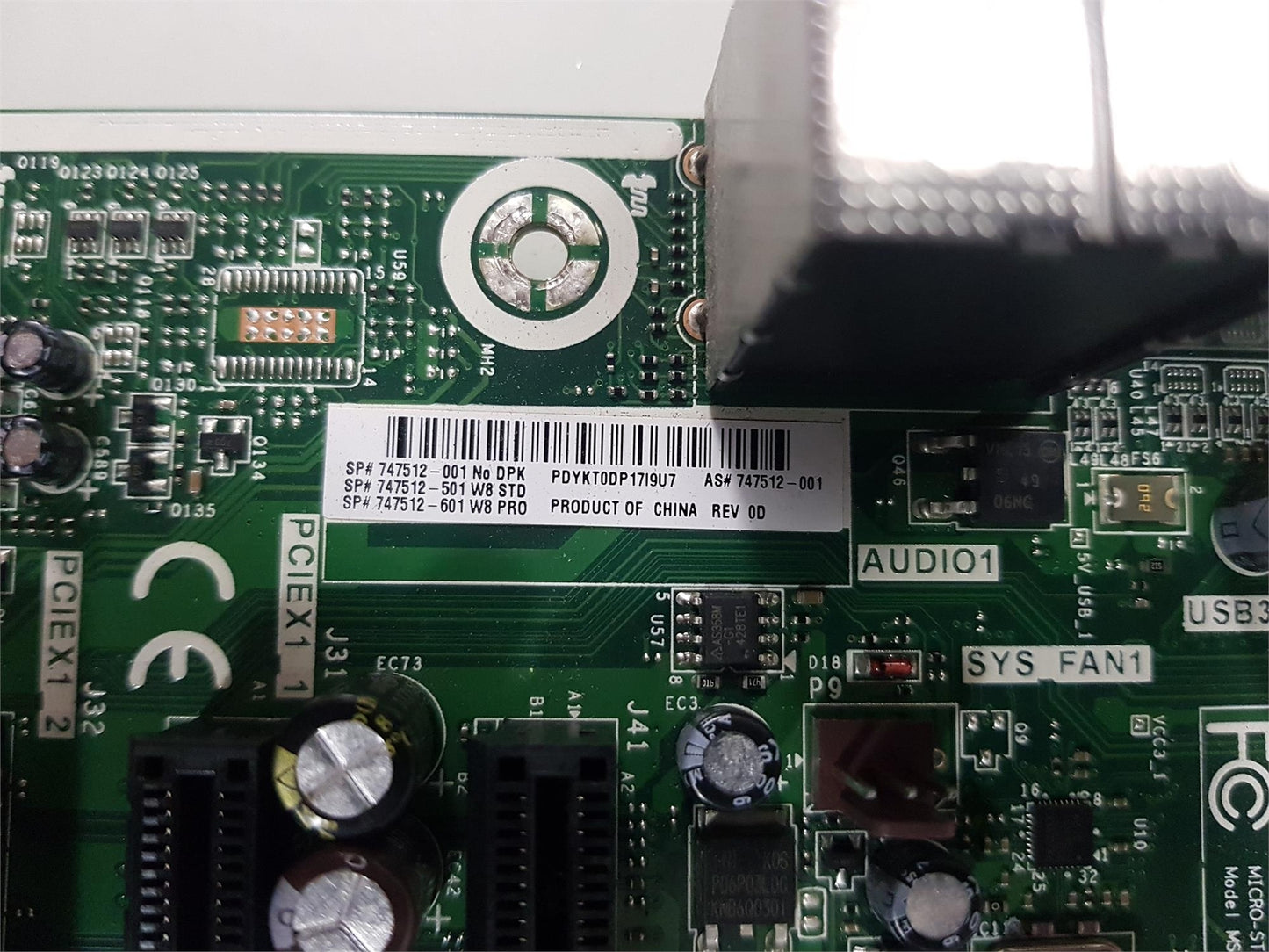 HP Pavilion 500 Socket FM2 Motherboard With I/O Shield 747512-001