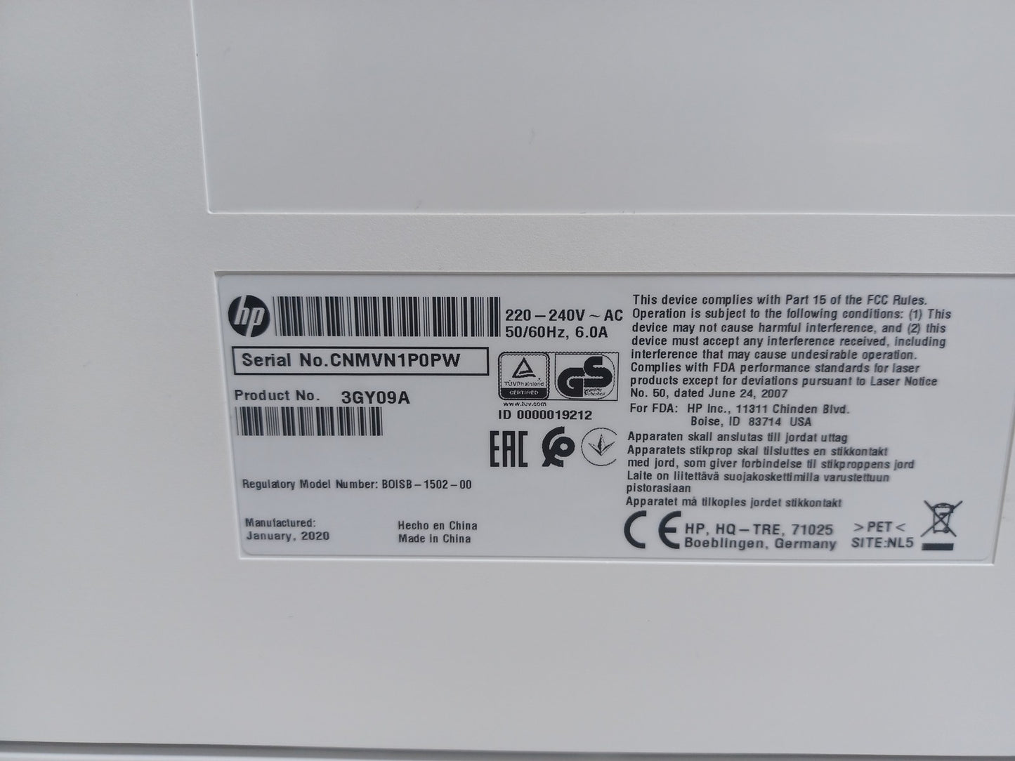 HP Laserjet Managed E60155dn A4 Monochrome Printer - 3GY09A