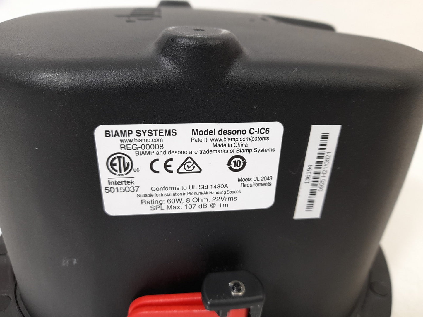 Biamp Desono C-IC6 6.5" 2-Way 8Ω Ceiling Speaker