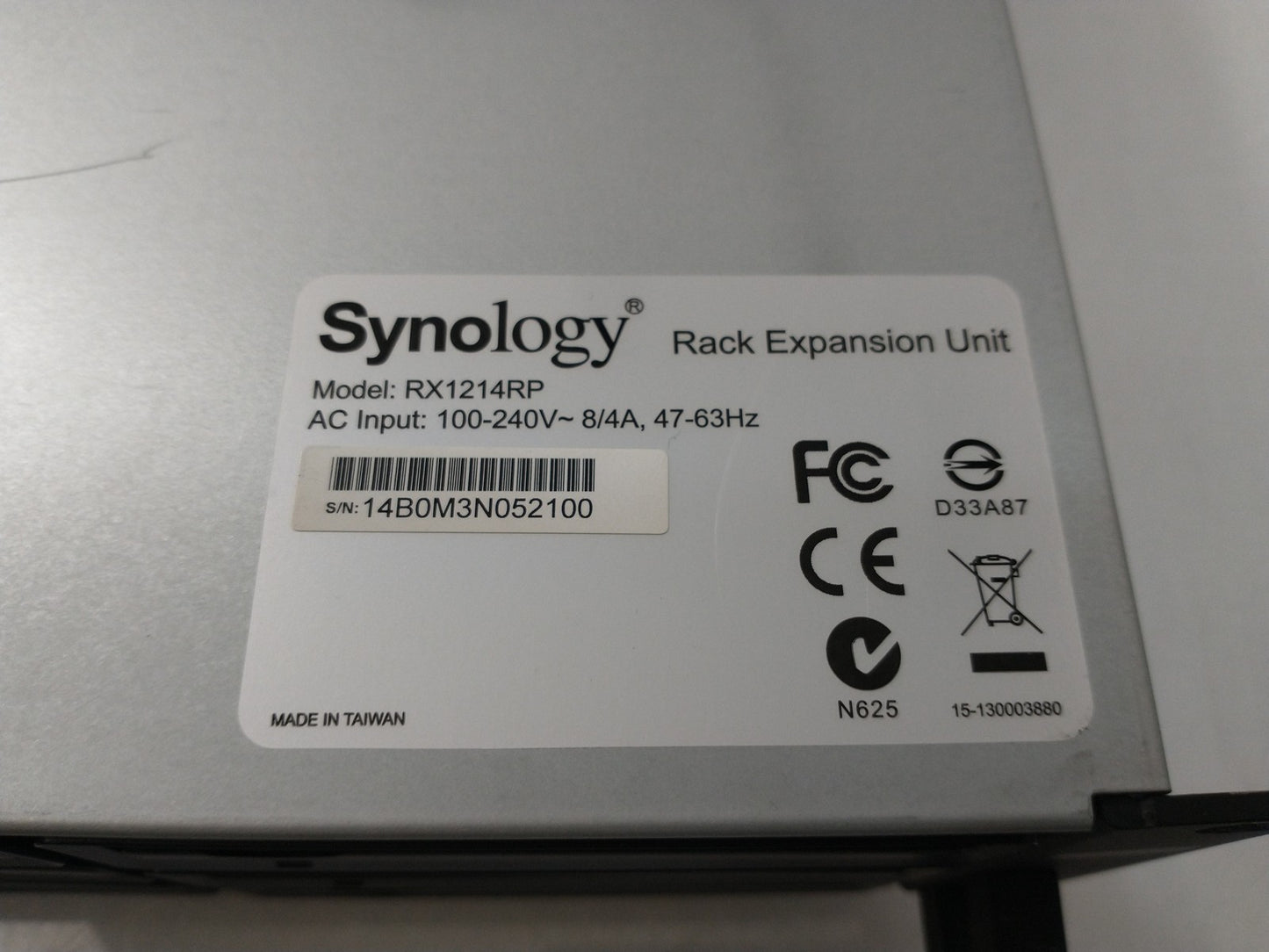 Synology RackStation RX1214RP 12 Bay 12TB NAS Rack Expansion Unit - With HDDs