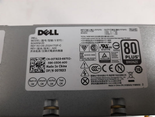 Dell OptiPlex 3040 5040 7040 MT 240W Power Supply Unit 00TRD3 0TRD3