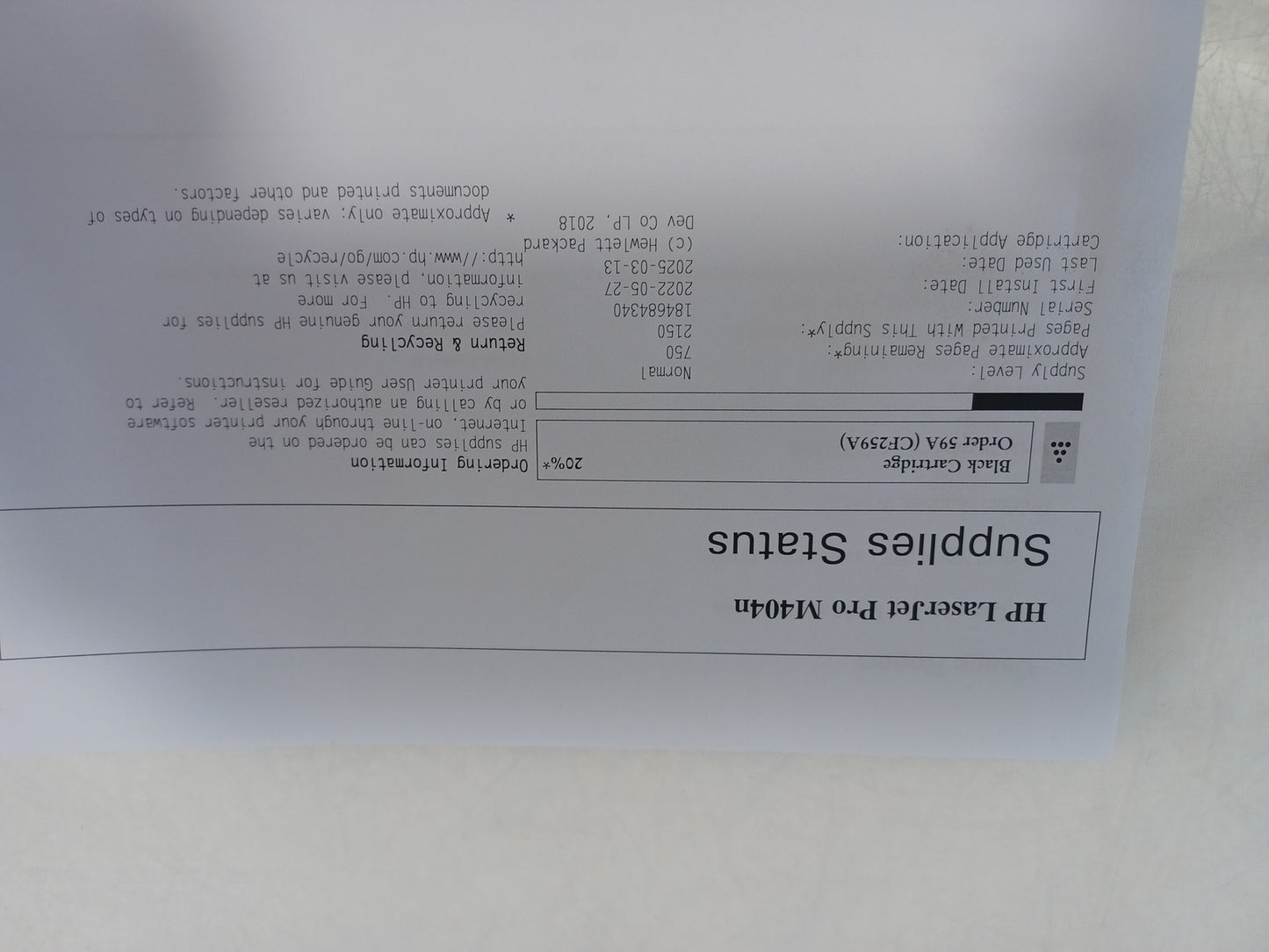 HP LaserJet Pro M404n Mono A4 Laser Printer -W1A52A