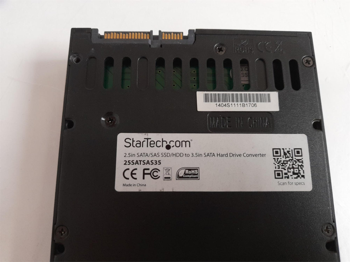 StarTech.com 2.5' SAS/SATA to 3.5' SATA HDD Hard Drive Converter 25SATSAS35