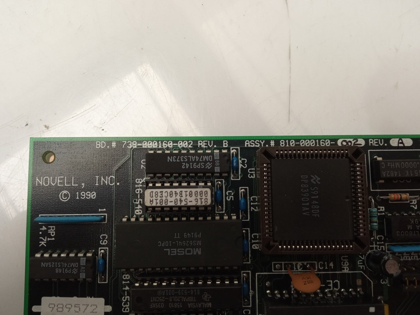 Novell 8-Bit ISA Adapter Card 810-000160-002 739-000160-002