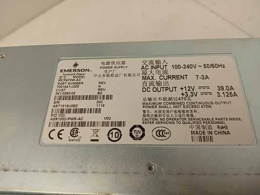 Cisco ASR1002 MCP470W-AC 470W Power Supply Unit 7001441-J000