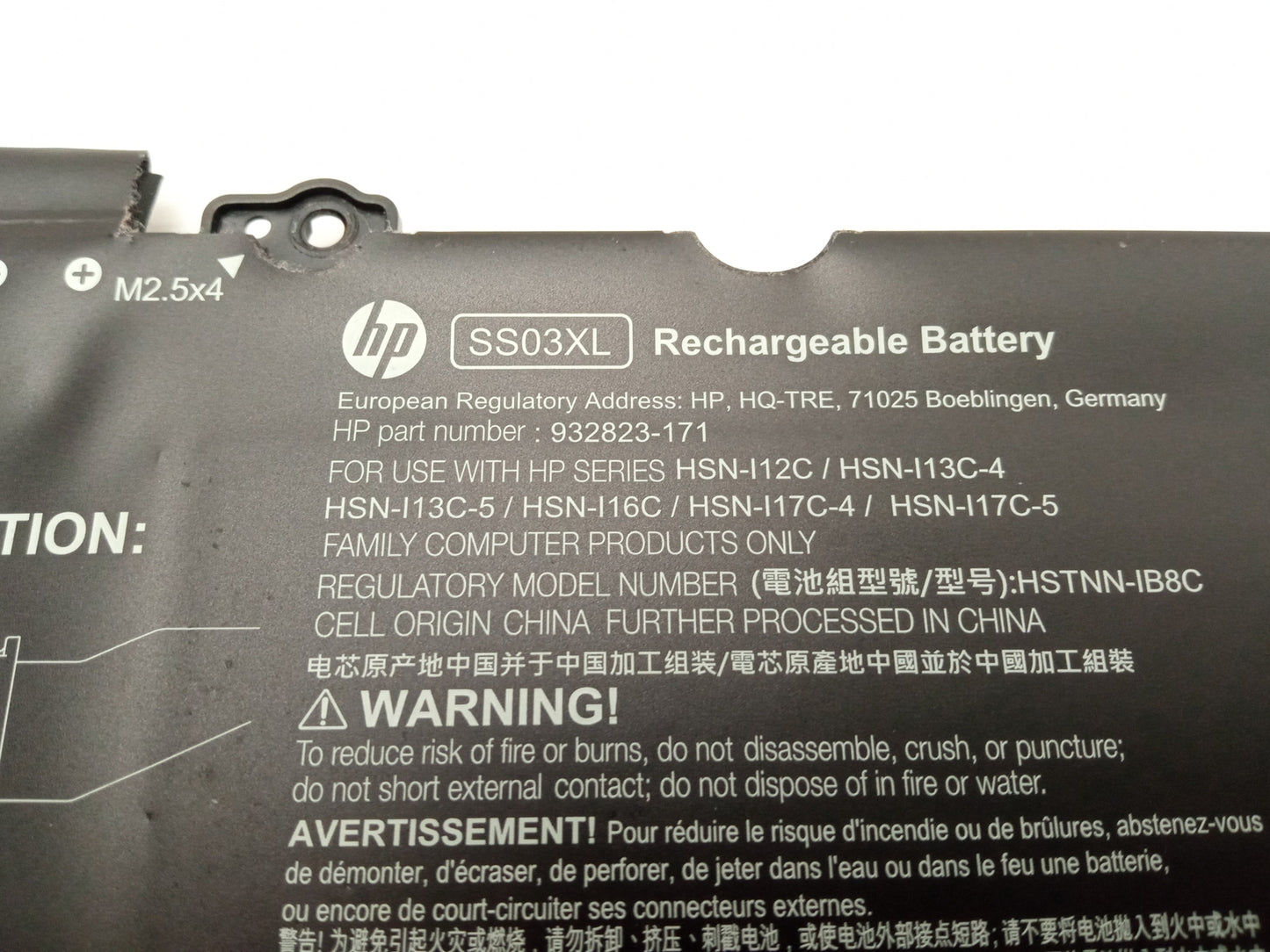 HP 50Wh 11.55V 4330mAh Replacement Laptop Battery SS03XL