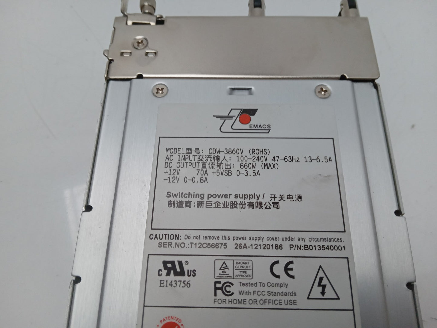 EMACS CDW-3860V 860W Server Power Supply Unit