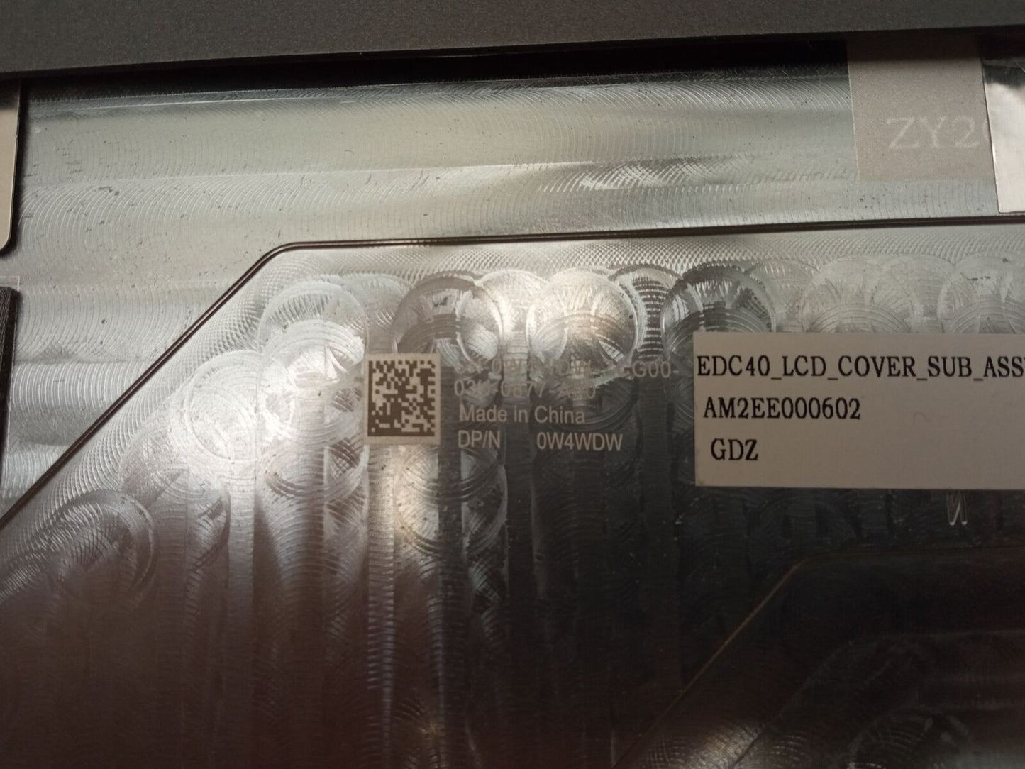 Dell Latitude 7400 Laptop Top Lid Cover and Bezel Assembly 0W4WDW W4WDW