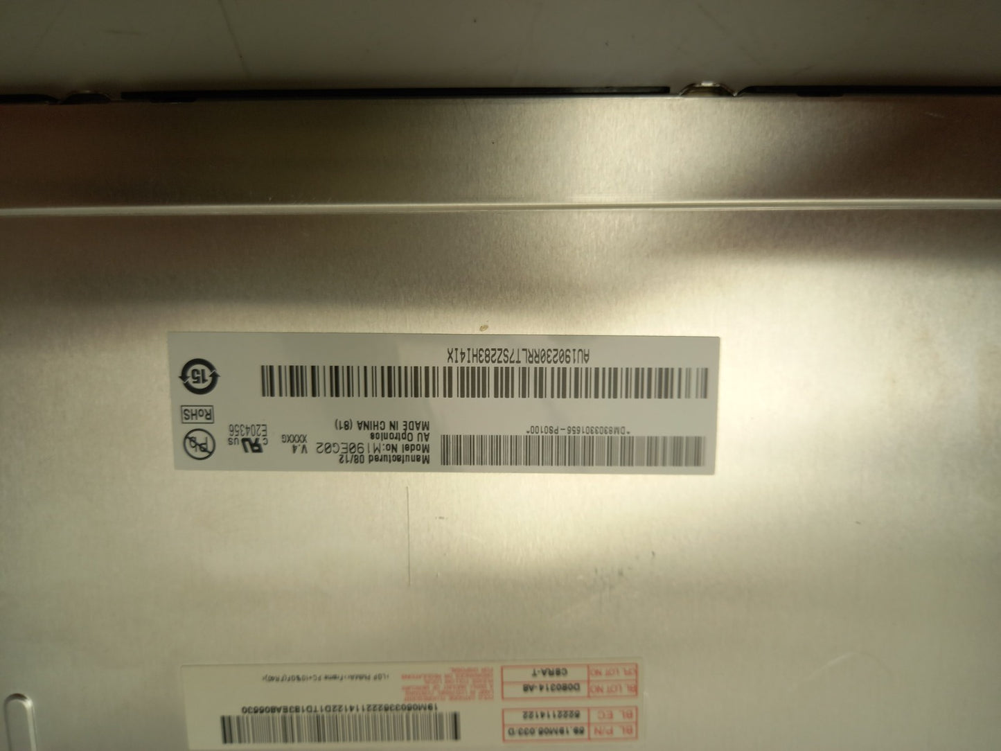 AU Optronics M190EG02 V4 19" LCD Replacement Display Screen