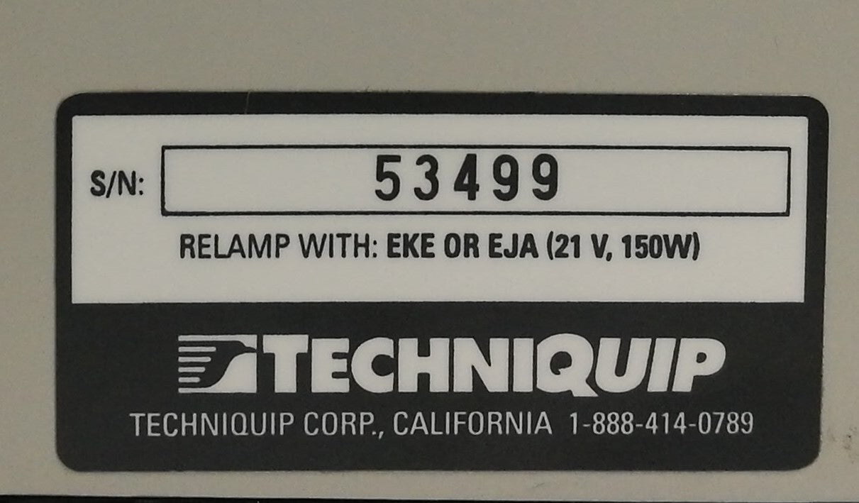 Techniquip Model 21 DC Halogen Fiber Optic Illuminator