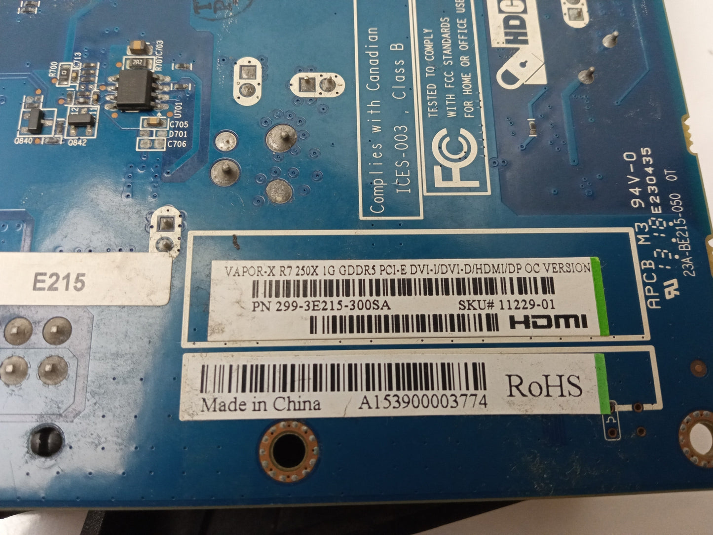 Sapphire Vapor-X R7 250X 1GB DDR5 PCIe Video Graphics Card 299-3E215-200SA