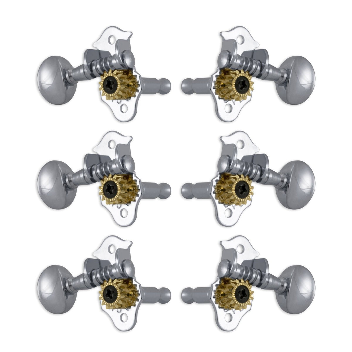 Grover STA-TITE Machineheads ~ 3+3 ~ Vertical ~ Chrome