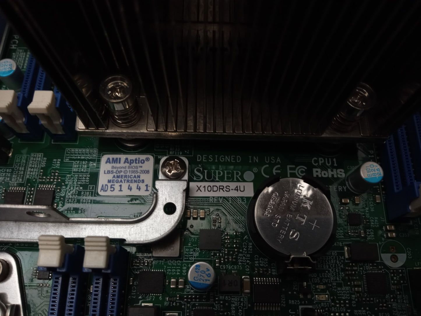 SuperMicro X10DRS-4U Server Node Assembly With Intel Xeon E5-2603 V3 and 8GB RAM