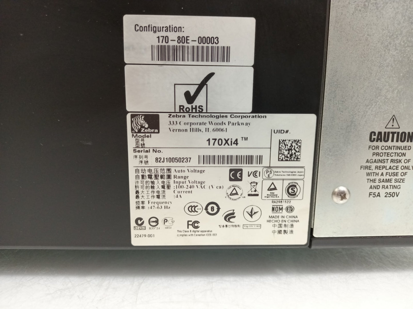 Zebra 170Xi4 Xi Series USB LAN Serial Industrial Thermal Label Printer