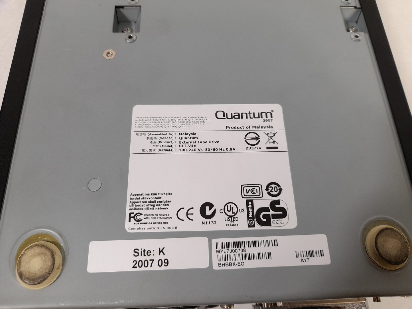 Qunatum DLT-V4e 160-320GB External SCSI Tape Drive