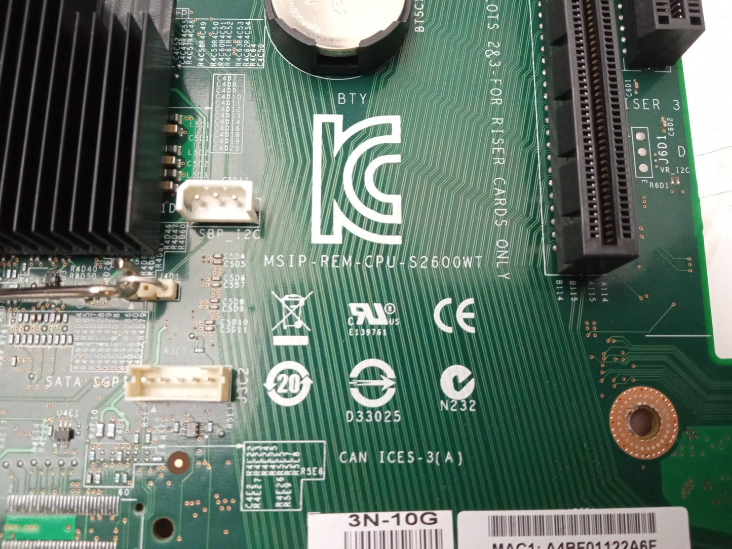 Intel S2600WT Socket LGA 2011 DDR4 Server Motherboard G92187-371