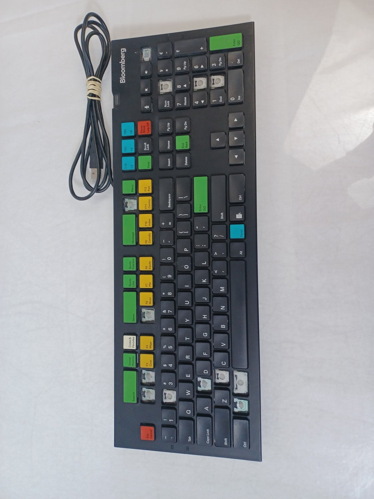 3x Bloomberg STB100 Black USB Financial Stock & Trading Keyboard - Missing Keys