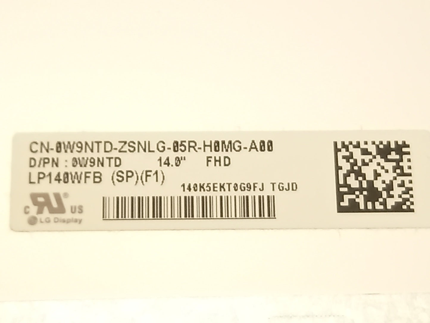 LG Display LP140WFB (SP)(F1) 14" Laptop LCD Display Panel