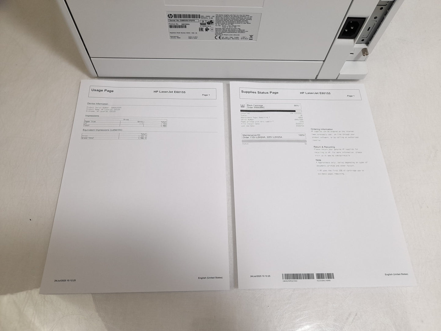 HP LaserJet Managed E60155dn A4 Mono Laser Printer - 3GY09A