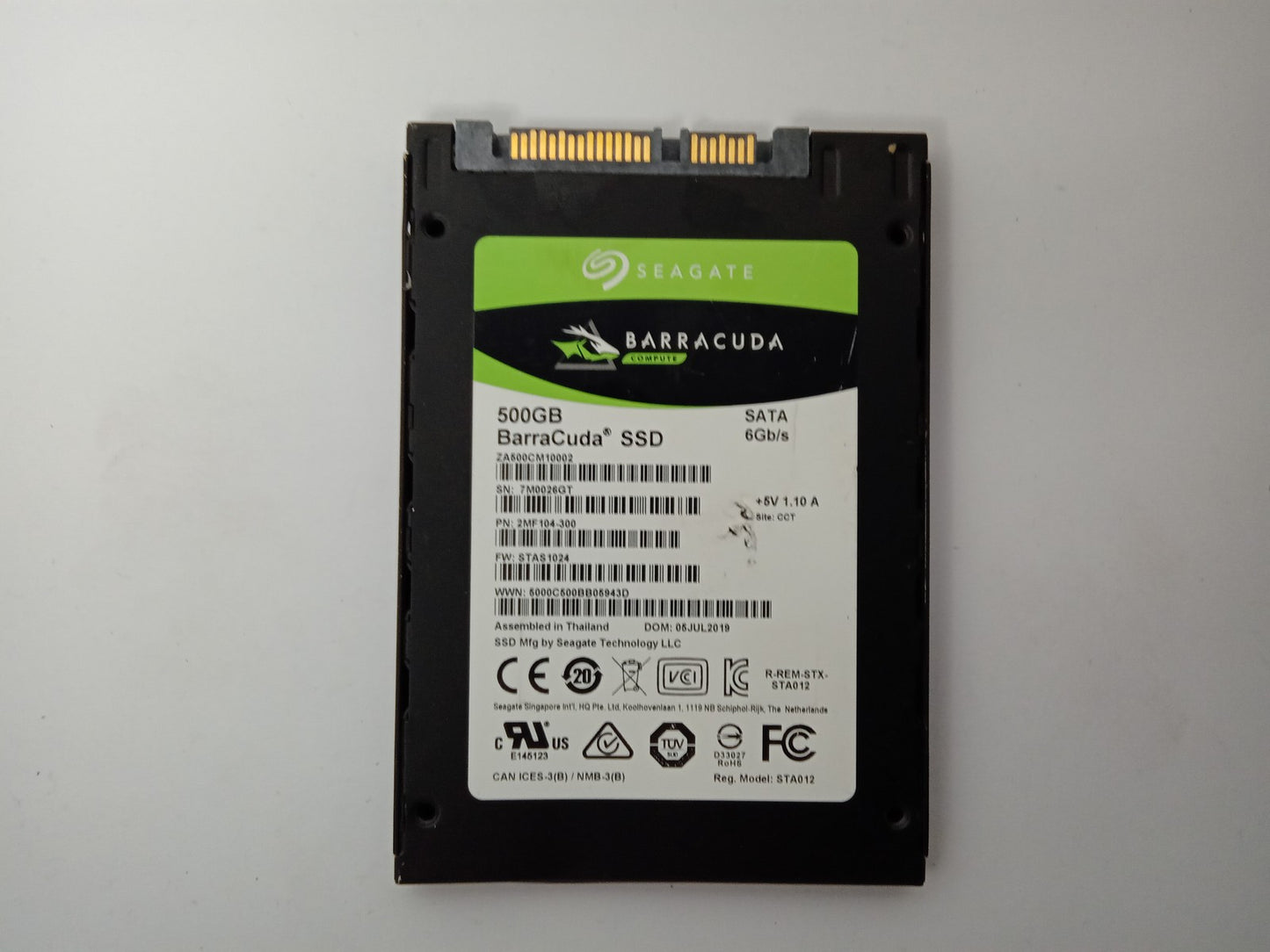 Seagagte Barrauda ZA500CM10002 500GB 2.5" Solid State Drive SATA SSD