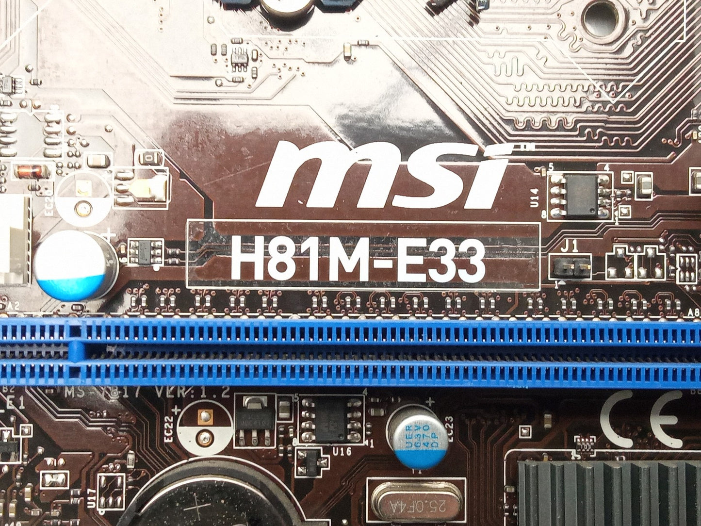 MSI H81M-E33 Socket LGA1150 Micro ATX Motherboard With I/O Shield
