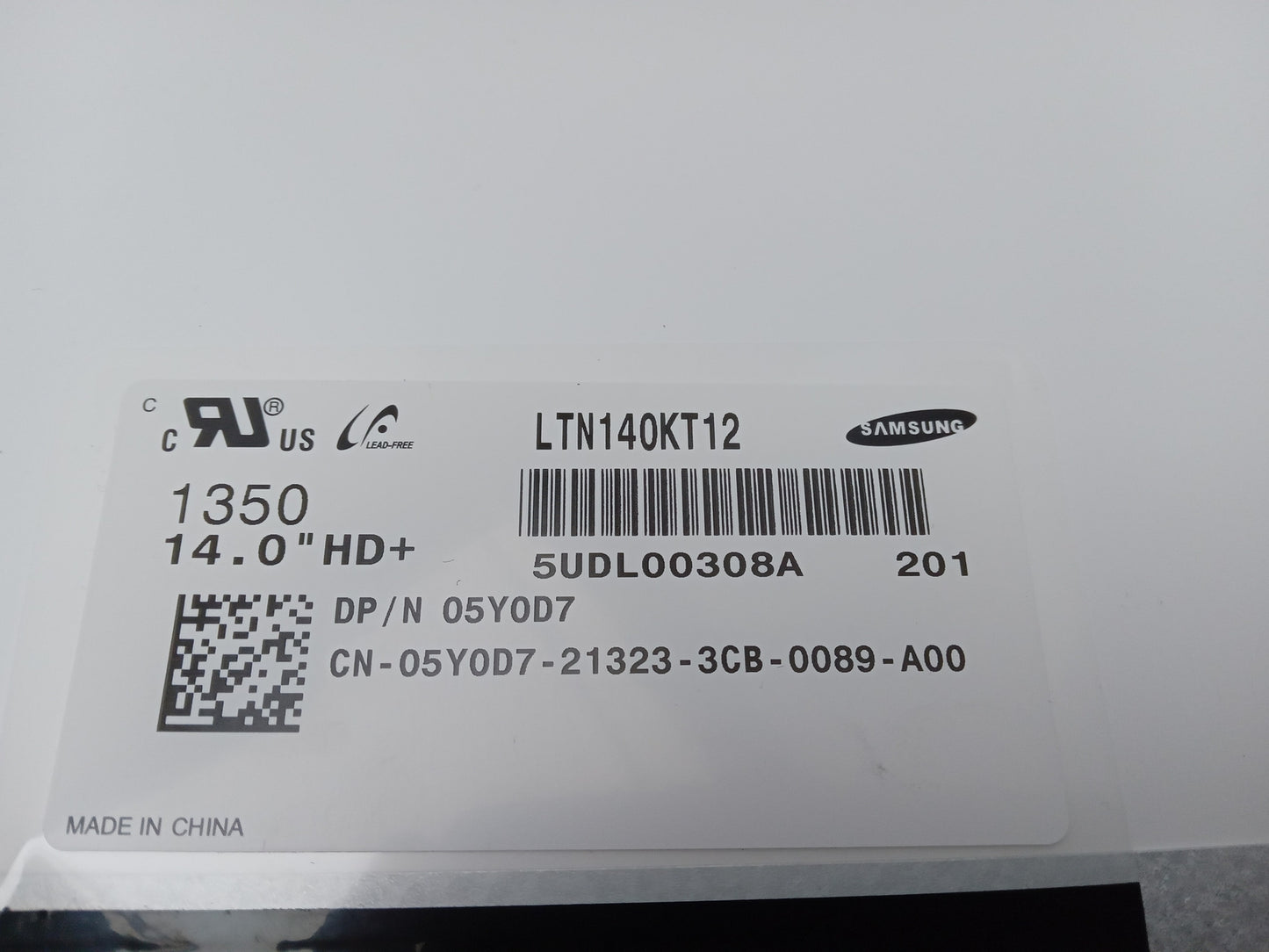 Samsung LTN140KT12 14" Laptop Replacement LCD Display Screen