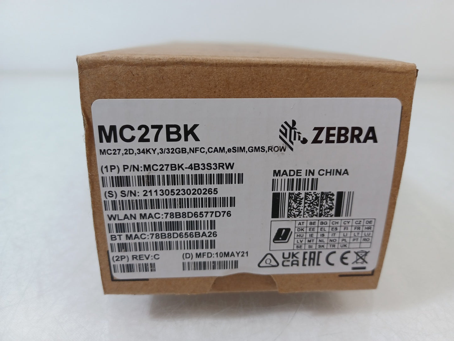 Zebra MC2700 Mobile Computer Handheld 2D Barcode Scanner MC27BK-4B3S3RW