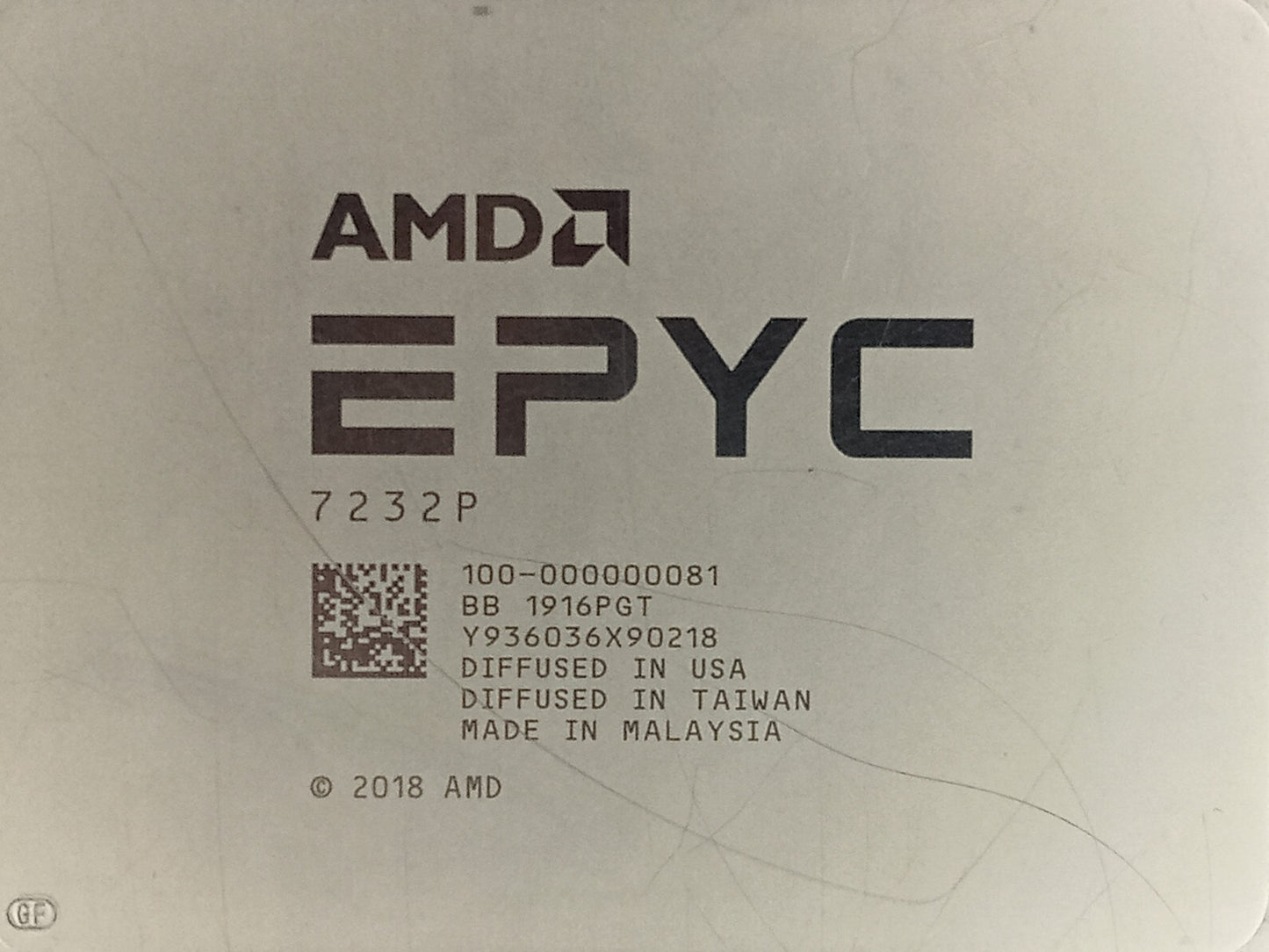 AMD EPYC 7232P 3.10 GHz 8 Core Socket SP3 CPU Processor (100-000000081)