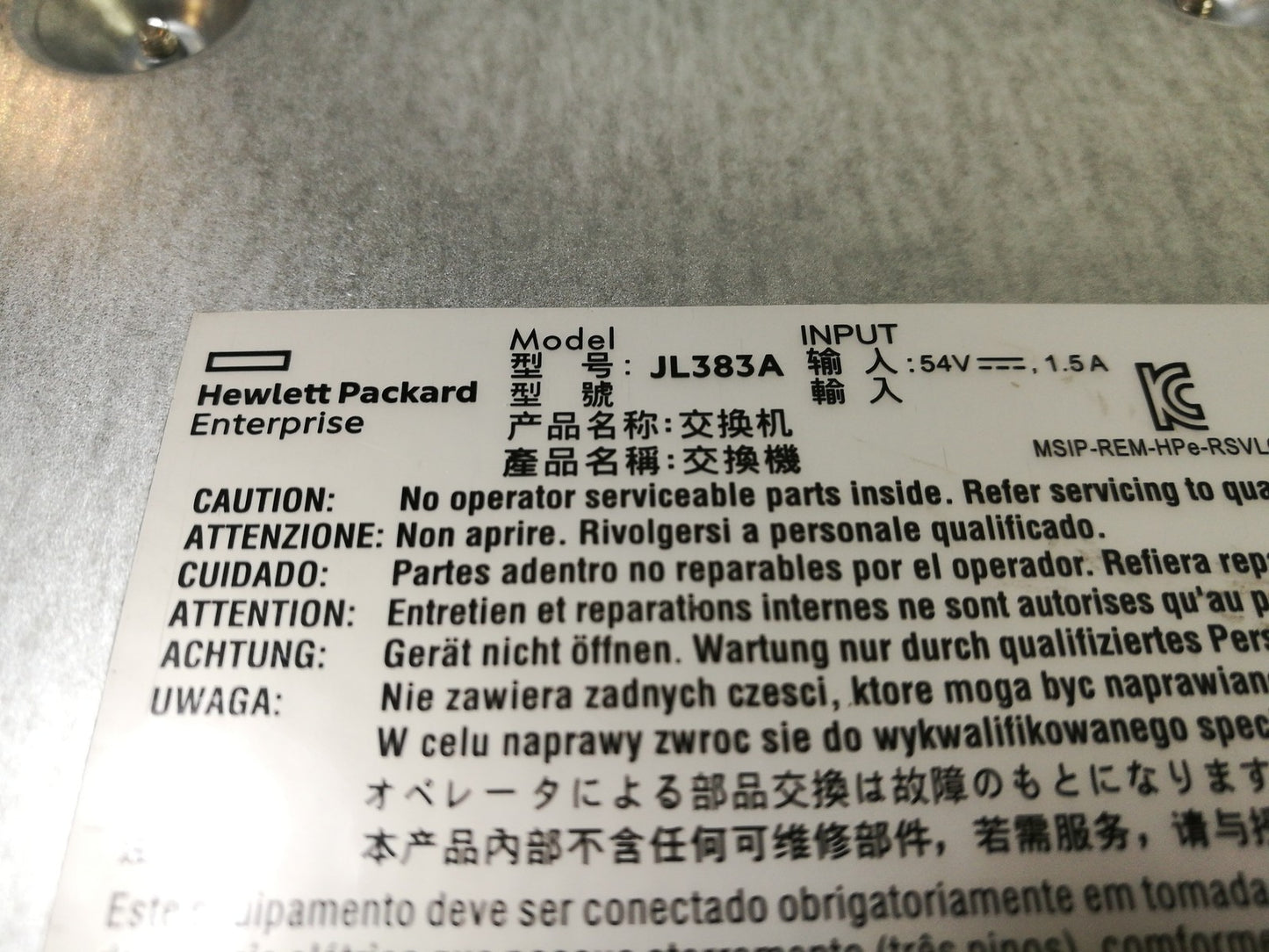 HPE OfficeConnect 1920S JL383A 8 Port PoE+ Gigabit Network Switch - No PSU