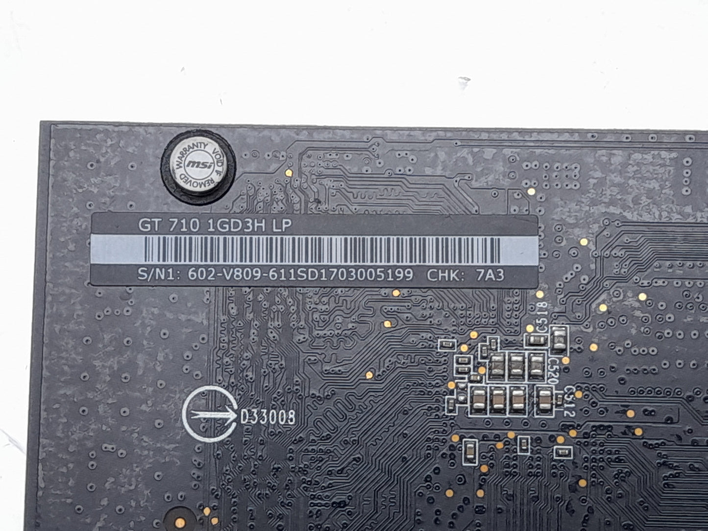 MSI NVIDIA GeForce GT 710 1GB Video Graphics Card GT 710 1GD3H LP