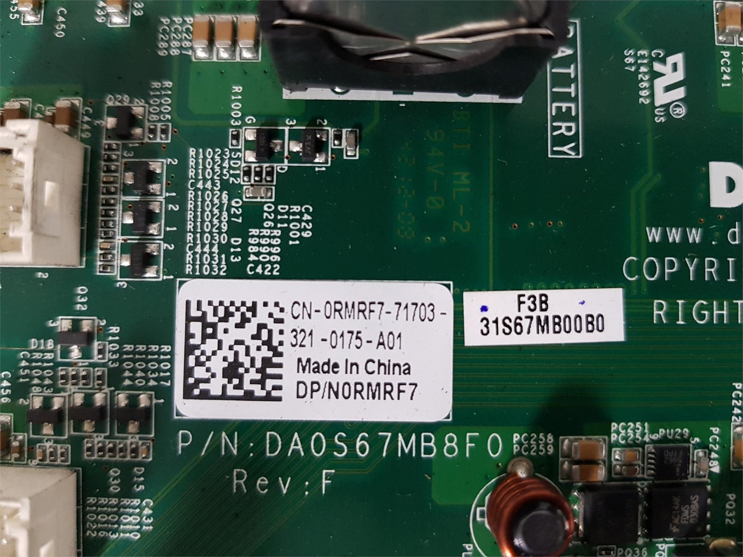 Dell PowerEdge R515 Socket C32 DDR3 Server Motherboard 0RMRF7 RMRF7