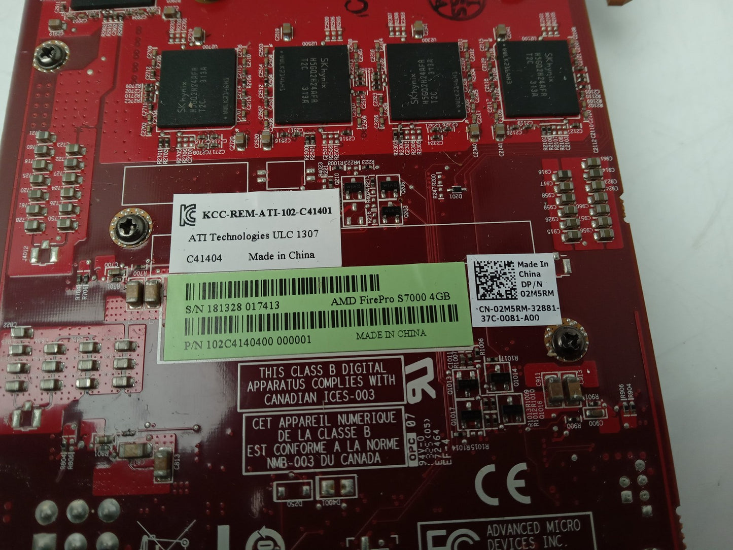 Dell AMD S7000 4GB GDDR5 PCIe Passive Cooling Video Graphics Card 02M5RM 2M5RM