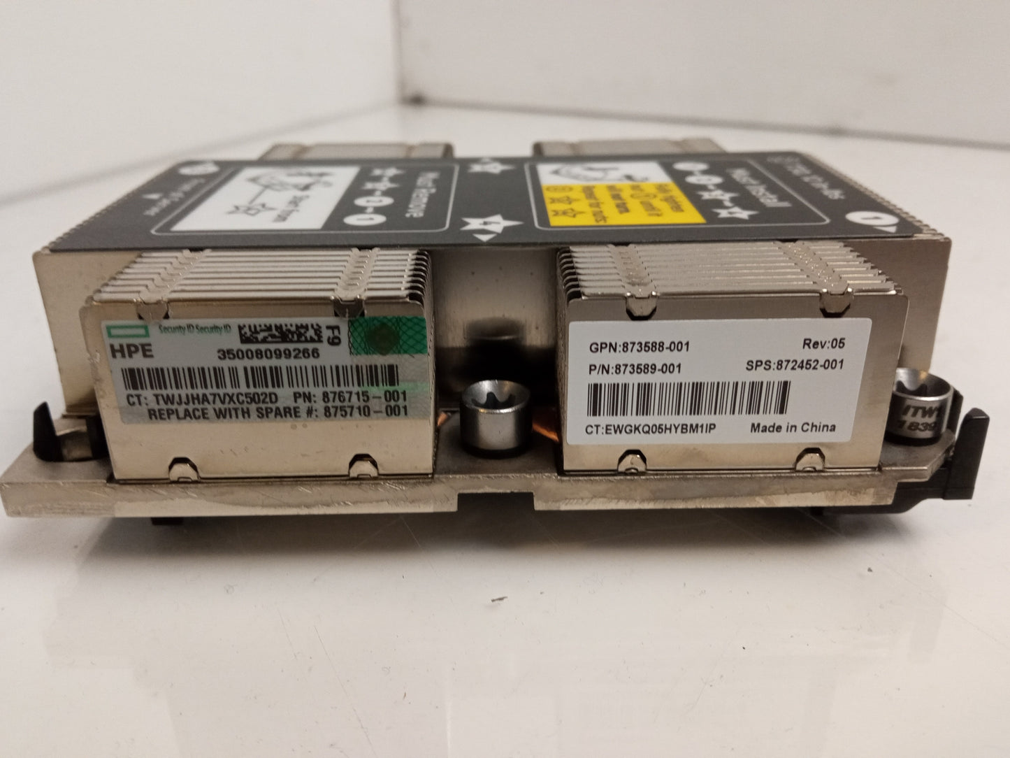 HP ProLiant DL360 G10 CPU Processor Heatsink 873588-001 873589-001