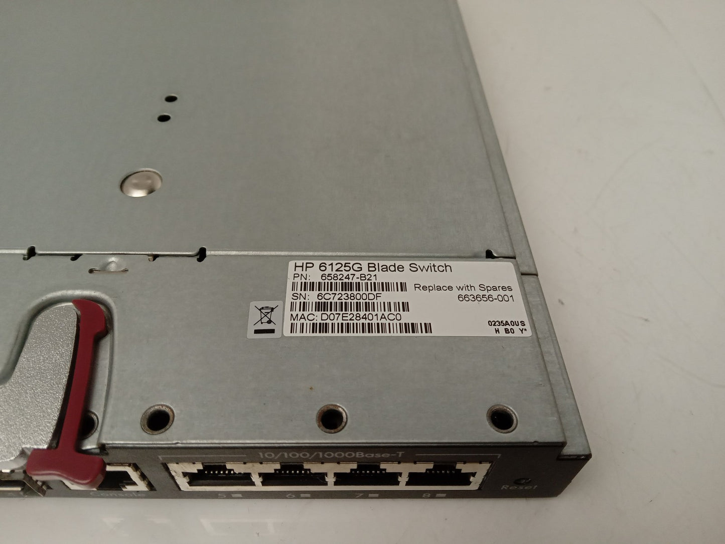 HPE 6125G Ethernet Blade Switch 658247-B21 663656-001