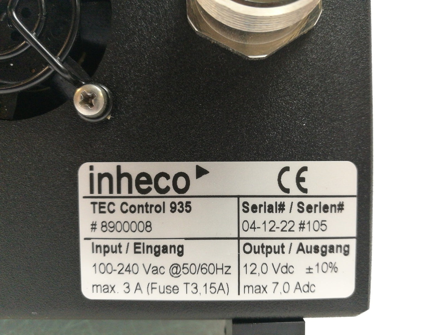 Watlow Inheco Tec Control 935 Temperature Controller