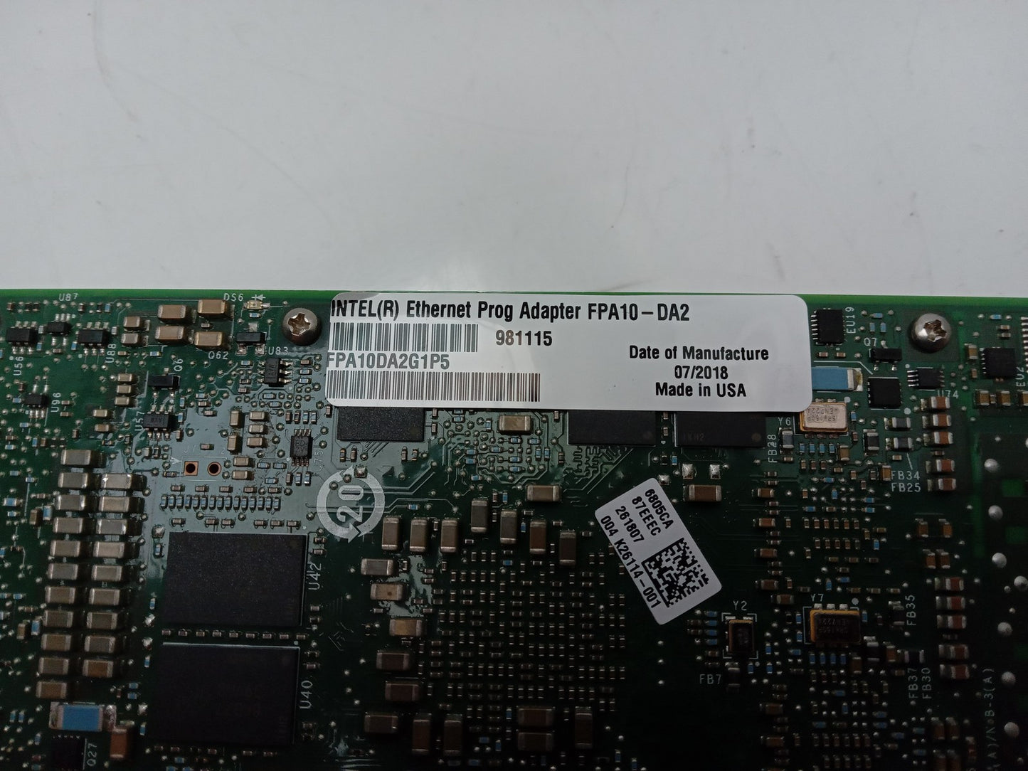 Intel FPA10-DA2 PCIe Ethernet Prog Adapter Card FPA10DA2G1P5