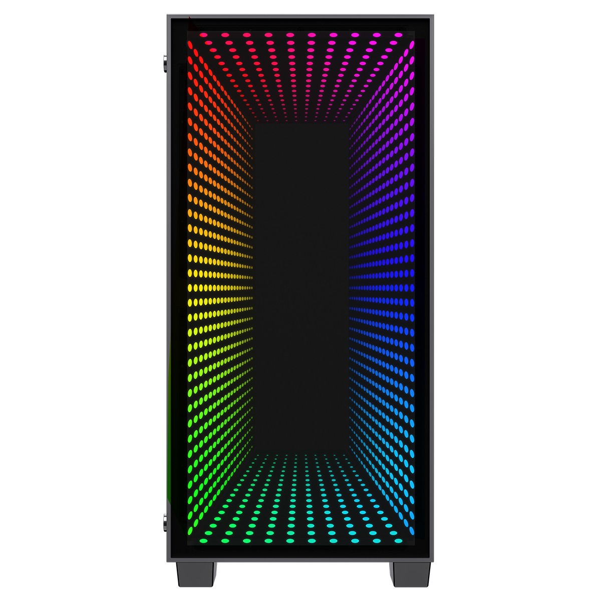 GameMax Mini Abyss ARGB mATX PC Black Gaming Case w/ Infinity RGB Front Panel
