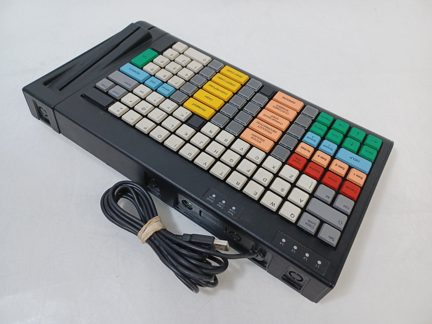 Tipro MID-UU-KM128A-RA-C15 Programmable PC POS Keyboard With Card Reader