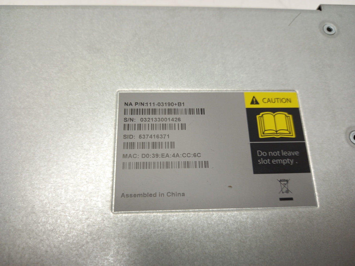 NetApp FAS9000 32GB NVRAM Module 111-03190+B1