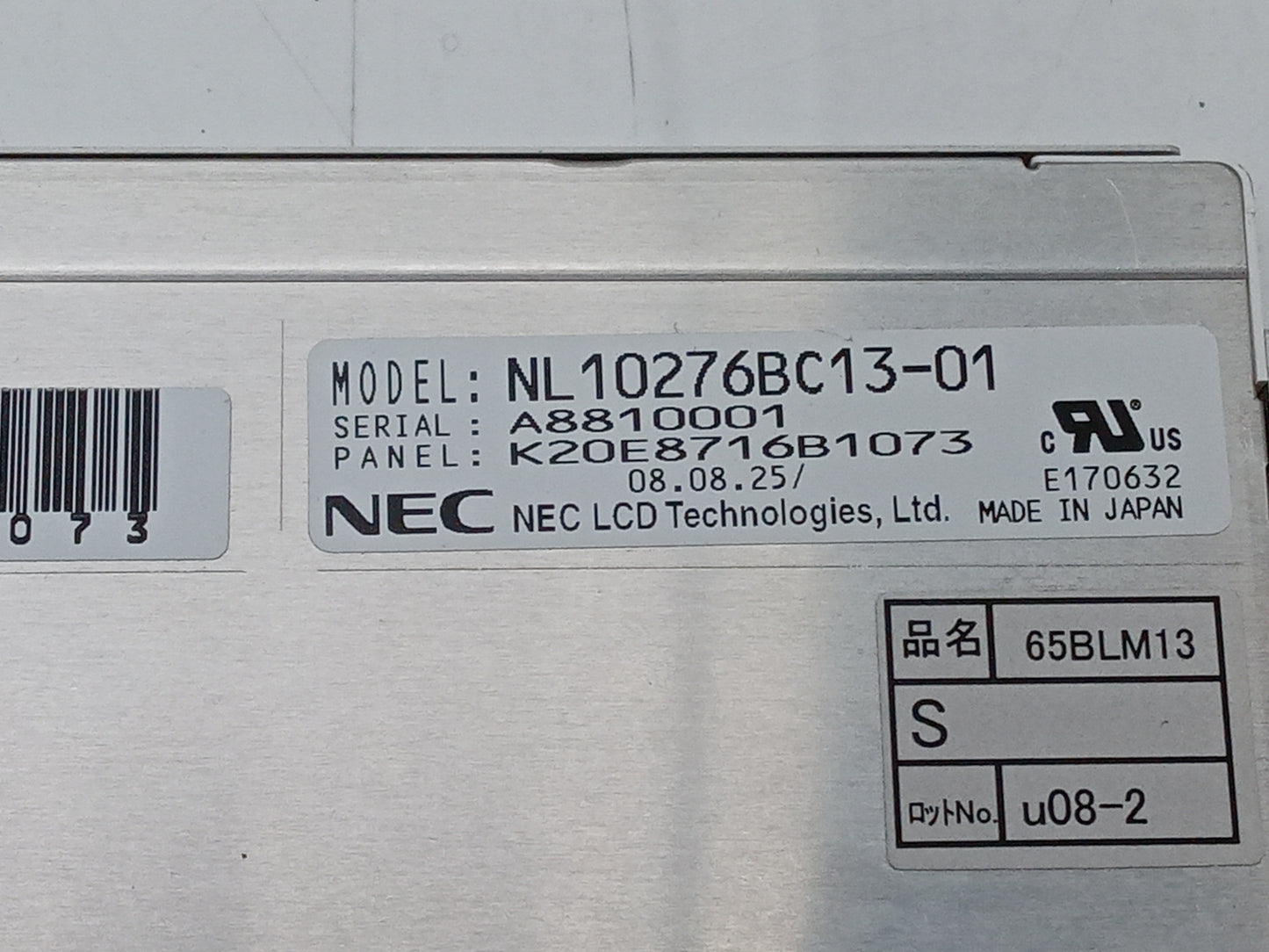 Nec NL10276BC13-01 6.5 inch Replacement LCD Screen Display Panel